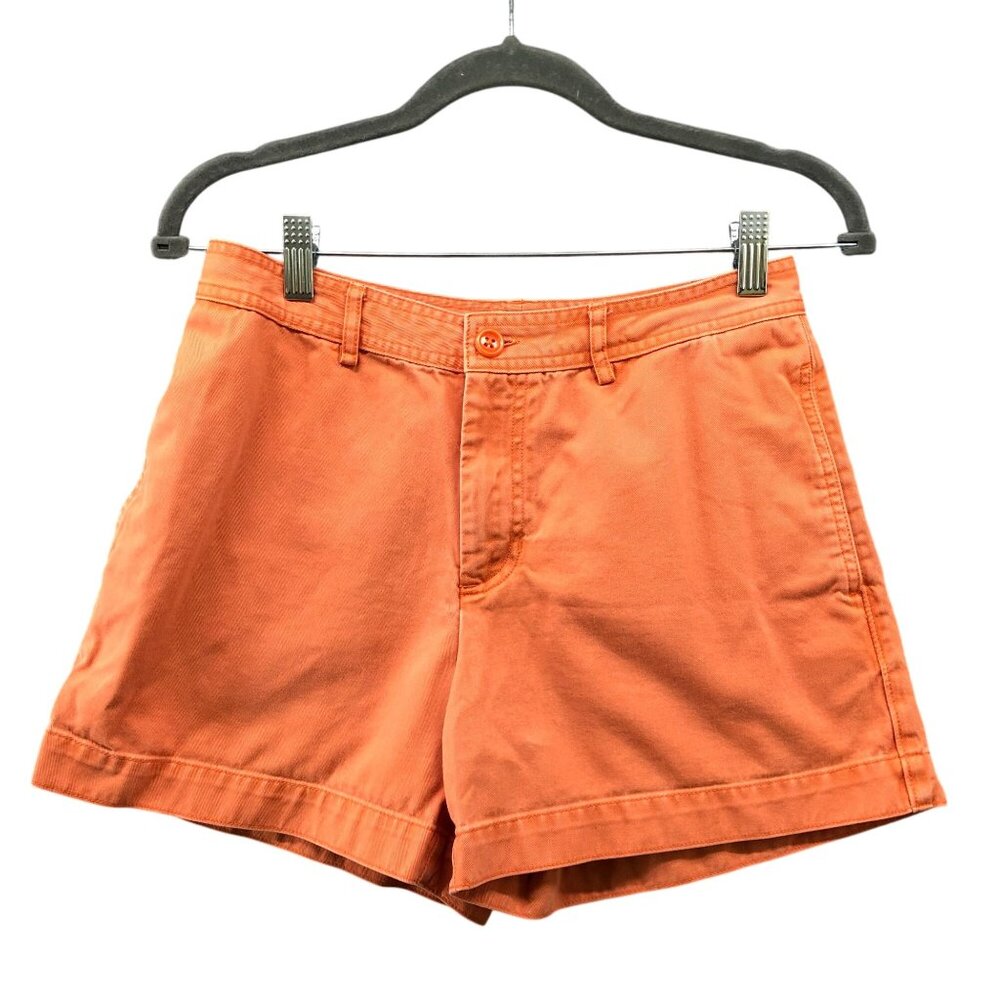 VTG Gap Y2K Retro Cut Chino Shorts Womens Size 4 Orange Mid‎ Rise Cotton